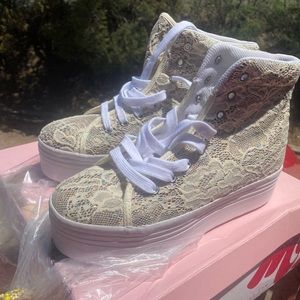 Ivory Jeffery Campbell high top wedge sneakers